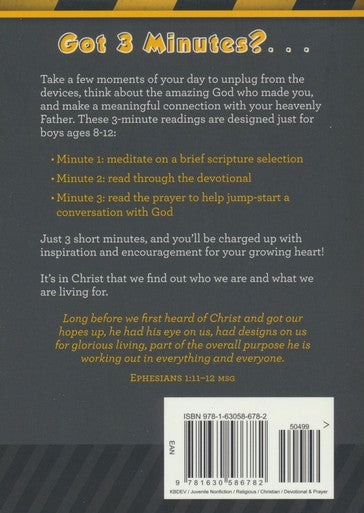 3-Minute Devotions for Boys: 90 Exciting Readings for Men Under Construction