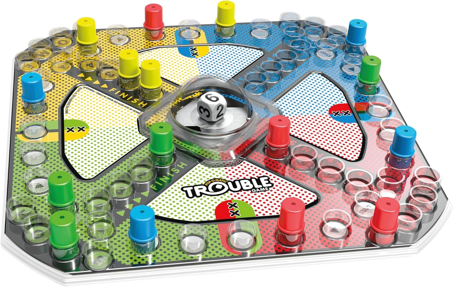Hasbro Gaming Trouble Kids Board Game, Pop-o-Matic Trouble Game, Kids Games for 2-4 Players, Family Board Games for Kids, Kids Gifts