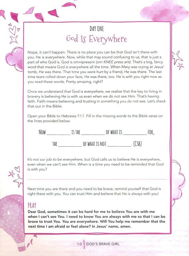 For Girls Like You: God's Brave Girl Younger Kids Activity Book