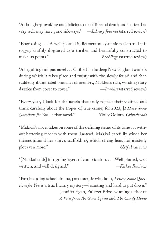 I have some questions for you-Rebecca Makkai-Starry Ferry Books 星渡書店