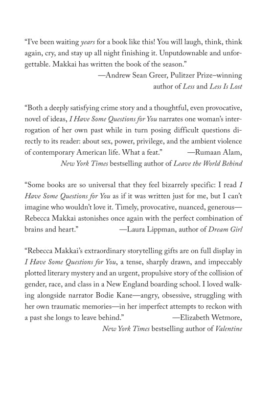 I have some questions for you-Rebecca Makkai-Starry Ferry Books 星渡書店