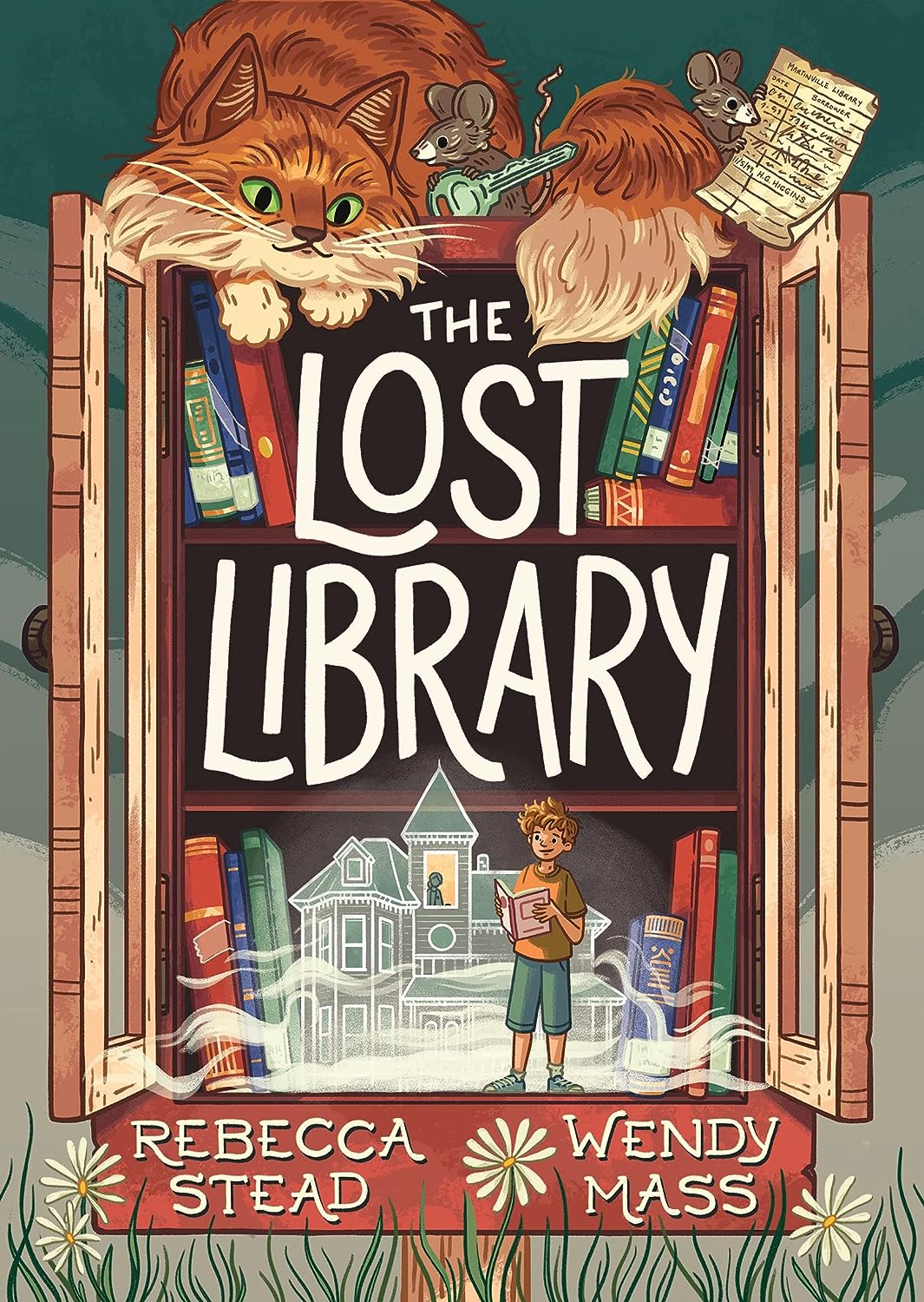 The Lost Library - a little free library guarded by a cat and a boy who takes on the mystery it keeps