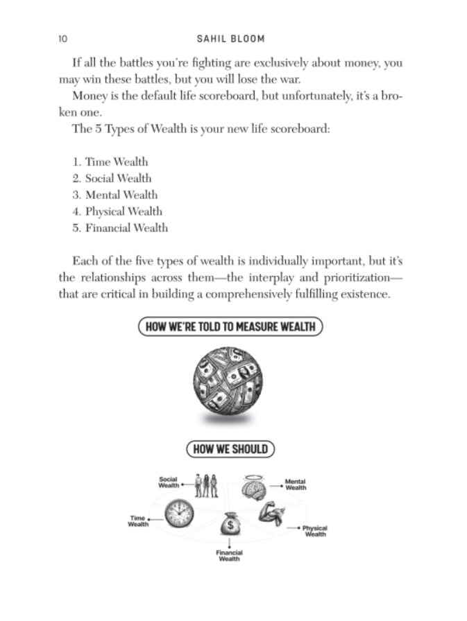The 5 Types of Wealth Life Planner by Sahil Bloom