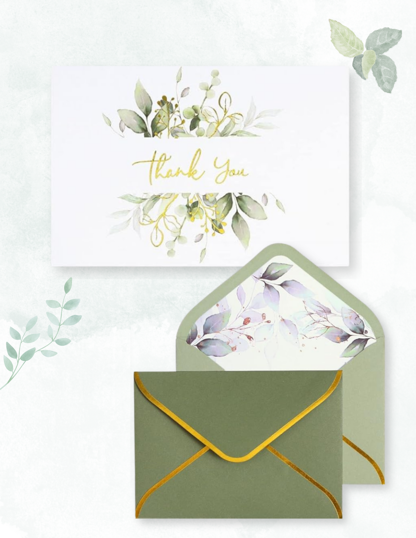 Gold-Accent Thank You Cards