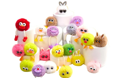 Cute Monster Plush Keychains – Kids’ Backpack Charms & Party Favors