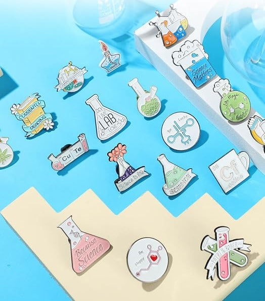 Every Great Discovery Starts with Curiosity.

Celebrate curiosity and a love of science with this Science Enamel Lapel Pin. Featuring a fun science-inspired design with a vibrant enamel finish, this pin is the perfect accessory for teachers, students, scientists, researchers, and STEM enthusiasts.

Crafted from durable alloy metal with a secure butterfly clutch backing, this lightweight pin is designed for everyday wear. Add it to a school backpack, jacket, lab coat, tote bag, hat, or lanyard to showcase yo