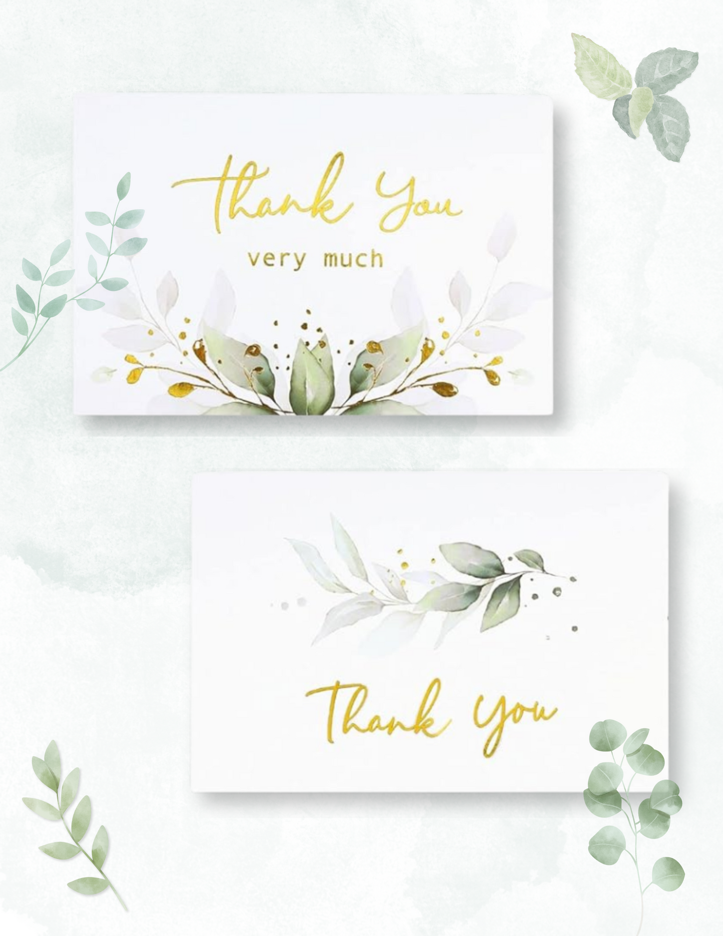 Gold-Accent Thank You Cards