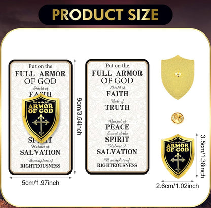 Armor of God Lapel Pin | Christian Gold-Tone Brooch Inspired by Ephesians 6:11 | Faith Gift for Men & Women