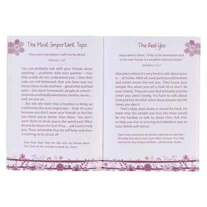 Mini Devotions For Girls - 180 Short and Inspirational Devotions to Encourage, Softcover Gift Book for Tweens | Carolyn Larsen