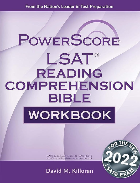 The PowerScore LSAT Reading Comprehension Bible Workbook cover image