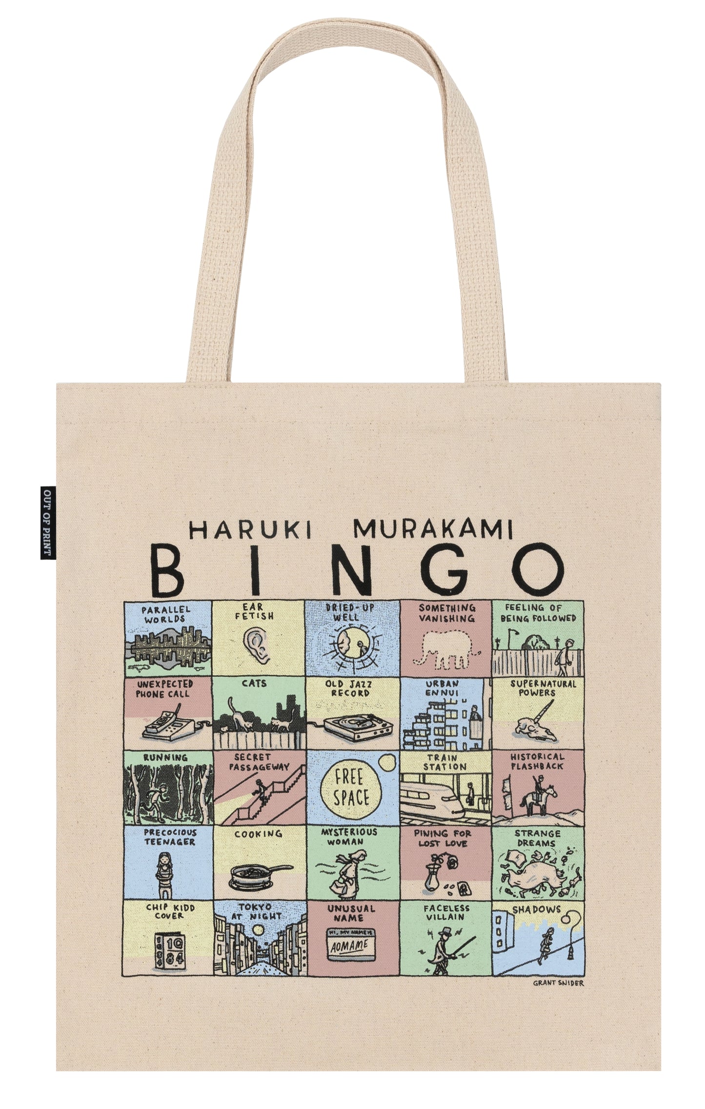 Haruki Murakami Bingo Tote Bag
