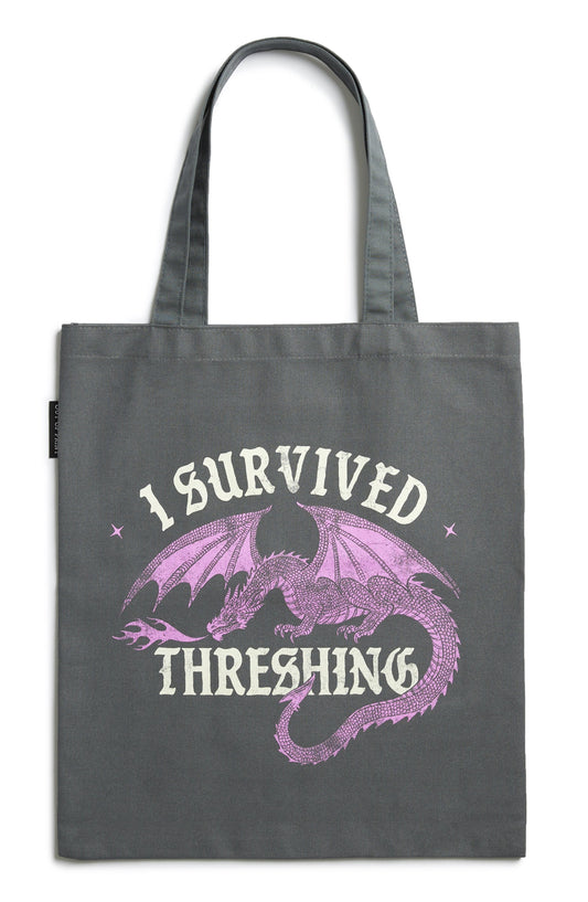 Fourth Wing I Survived Threshing Pink Dragon Tote Bag  - Starry Ferry Books 星渡書店