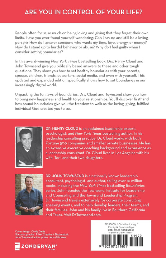 Boundaries Updated and Expanded Edition: When to Say Yes, How to Say No To Take Control of Your Life