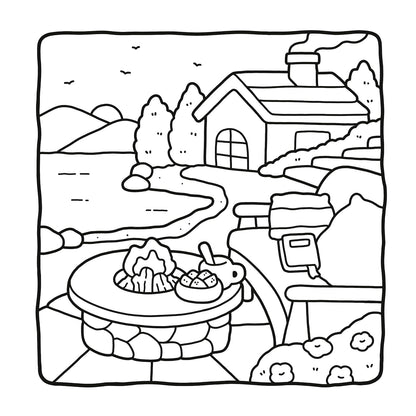 Cozy Season: Coloring Book for Adults and Kids (Cozy Spaces Coloring) | Coco Wyo