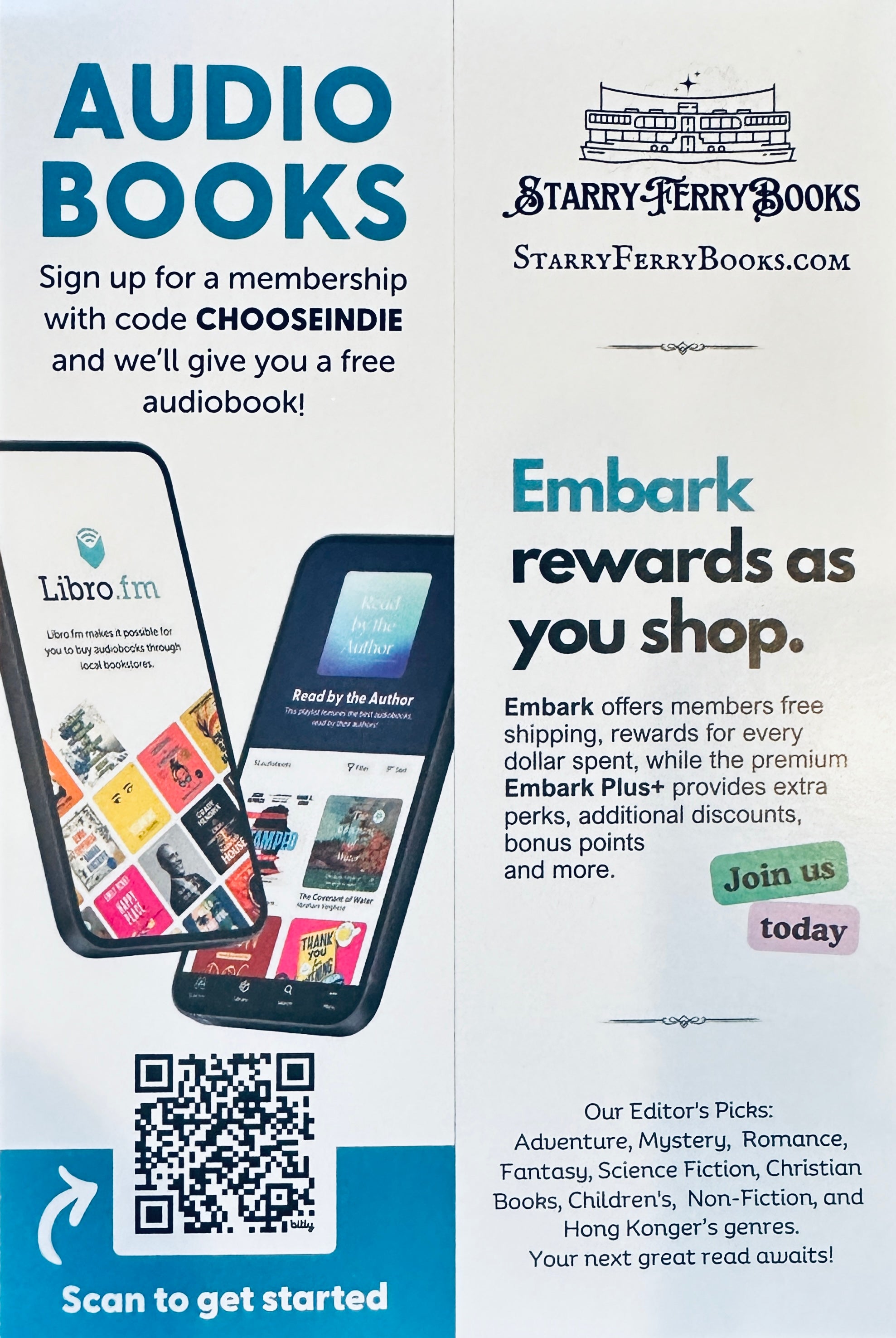 Libro Feature Libro Custom Bookmark – Starry Ferry Books