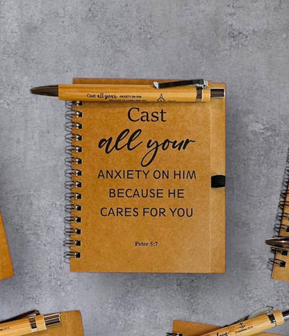 Cast all your anxiety on Him because He cares for you.