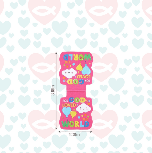 Kids' English Bible Verse Magnetic Bookmarks (Set of 10 or Individual) | 中文 兒童英文聖經金句磁性書籤（10款套裝／單個隨機款）