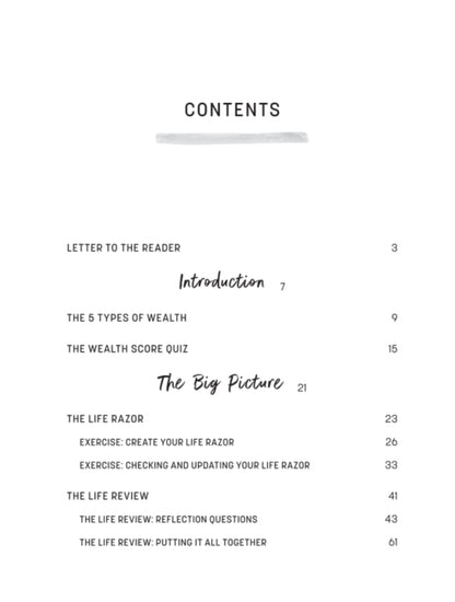 The 5 Types of Wealth Life Planner by Sahil Bloom