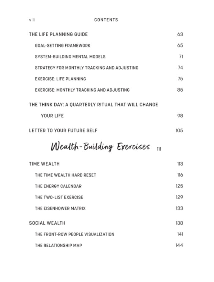 The 5 Types of Wealth Life Planner by Sahil Bloom