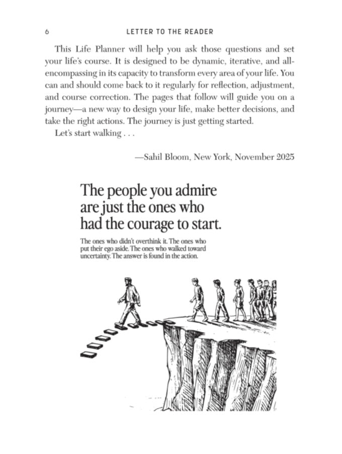 The 5 Types of Wealth Life Planner by Sahil Bloom