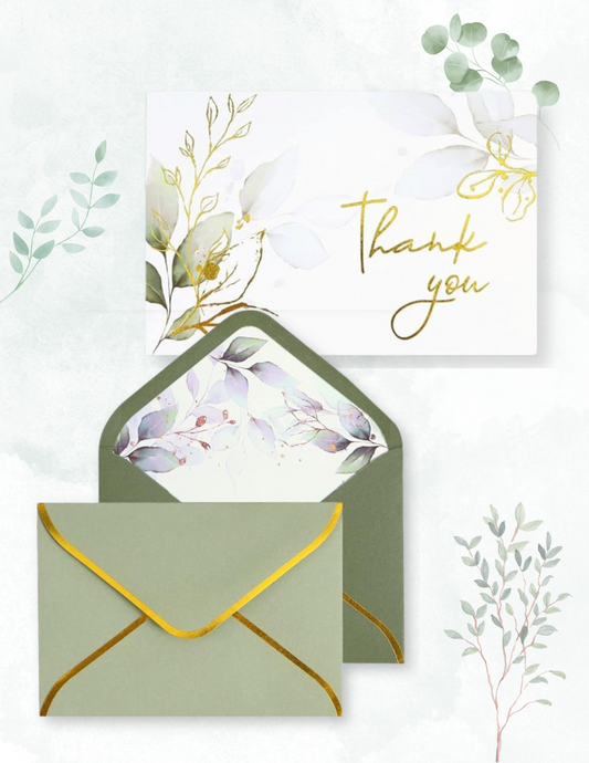 Gold-Accent Thank You Cards
