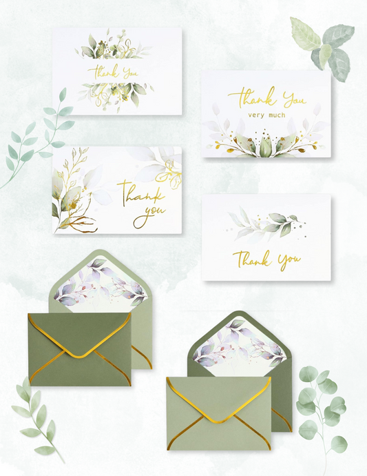 Gold-Accent Thank You Cards